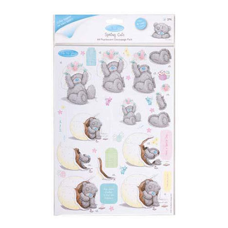 A4 Spring Chic Me to You Bear Pearlescent Decoupage Pack £2.00